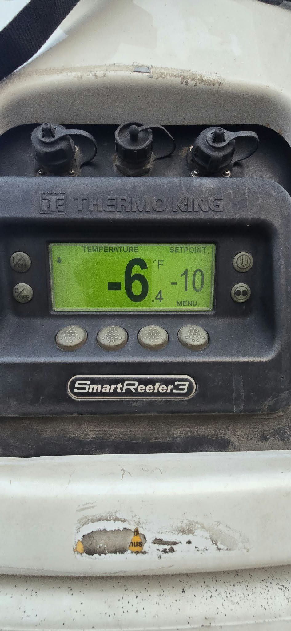 Reefer temperature controller display