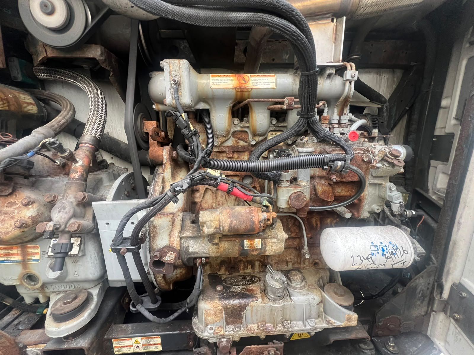 Diesel engine and compressor of a reefer unit